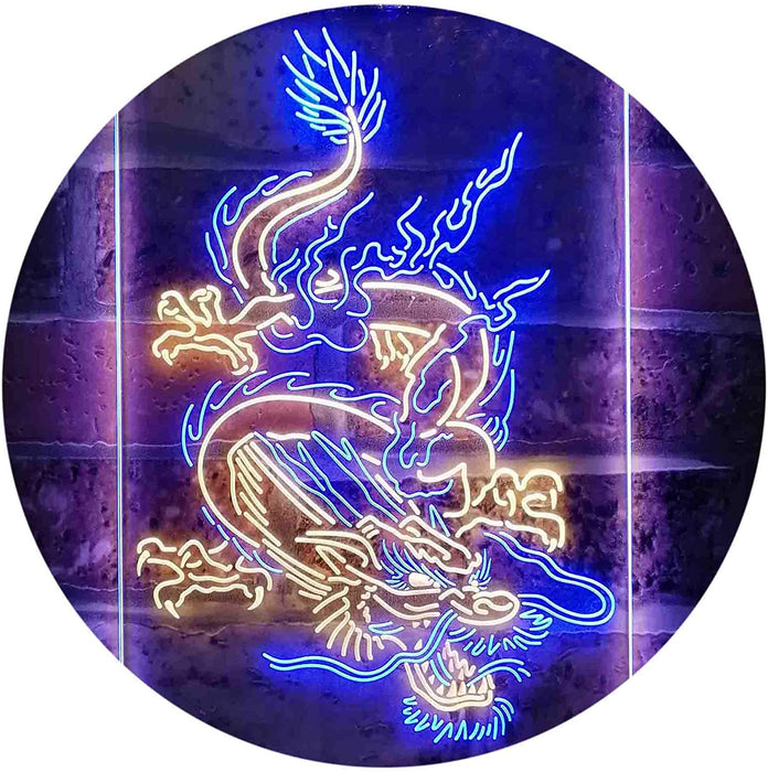 Chinese Dragon Man Cave Tattoo LED Light Sign - Way Up Gifts