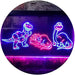 Dinosaur T Rex Triceratops Night Light Kids Bedroom Decor LED Light Sign - Way Up Gifts