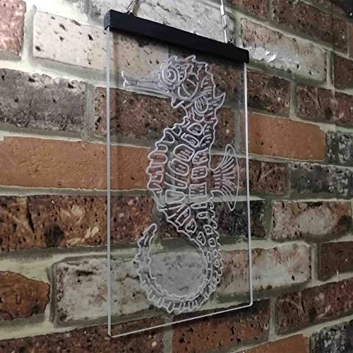 Ocean Decor Beach Seahorse LED Light Sign - Way Up Gifts