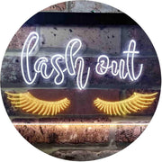 Eyelashes Lash Out Girl Room Beauty Decor LED Light Sign - LED Gift Works