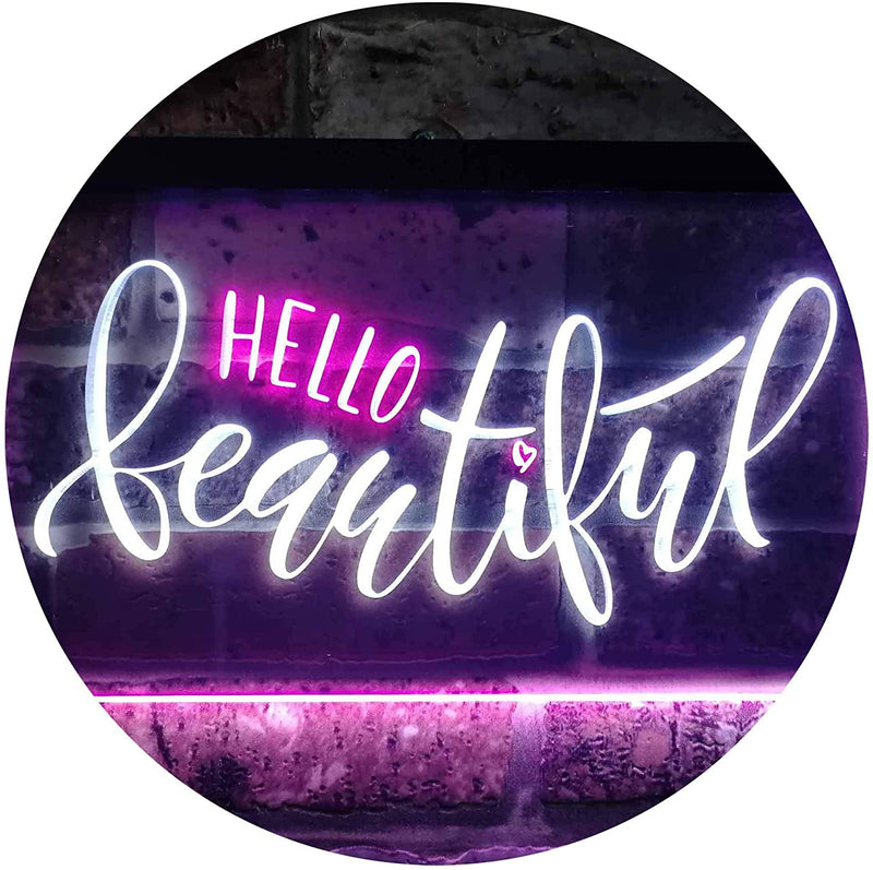 Hello Beautiful LED Light Sign - LED Gift Works