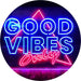 Good Vibes Only Triangle LED Light Sign - Way Up Gifts