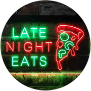 Late Night Eats Pizza LED Light Sign - LED Gift Works