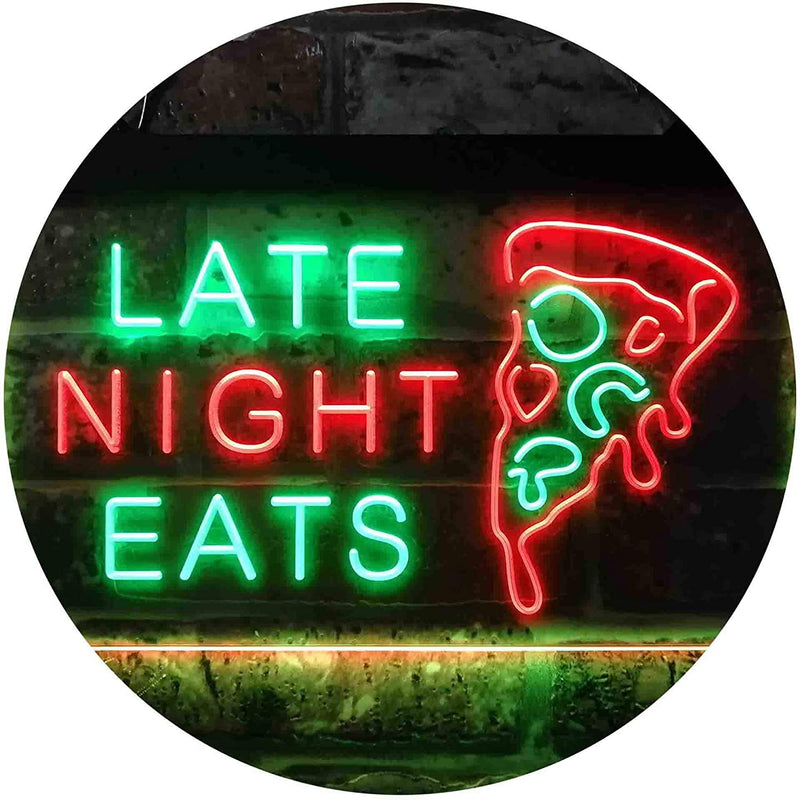 Late Night Eats Pizza LED Light Sign - LED Gift Works