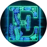 Family Name Letter E Monogram Initial LED Light Sign - LED Gift Works