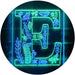 Family Name Letter E Monogram Initial LED Light Sign - Way Up Gifts