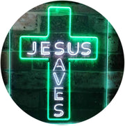 Jesus Saves LED Light Sign - LED Gift Works