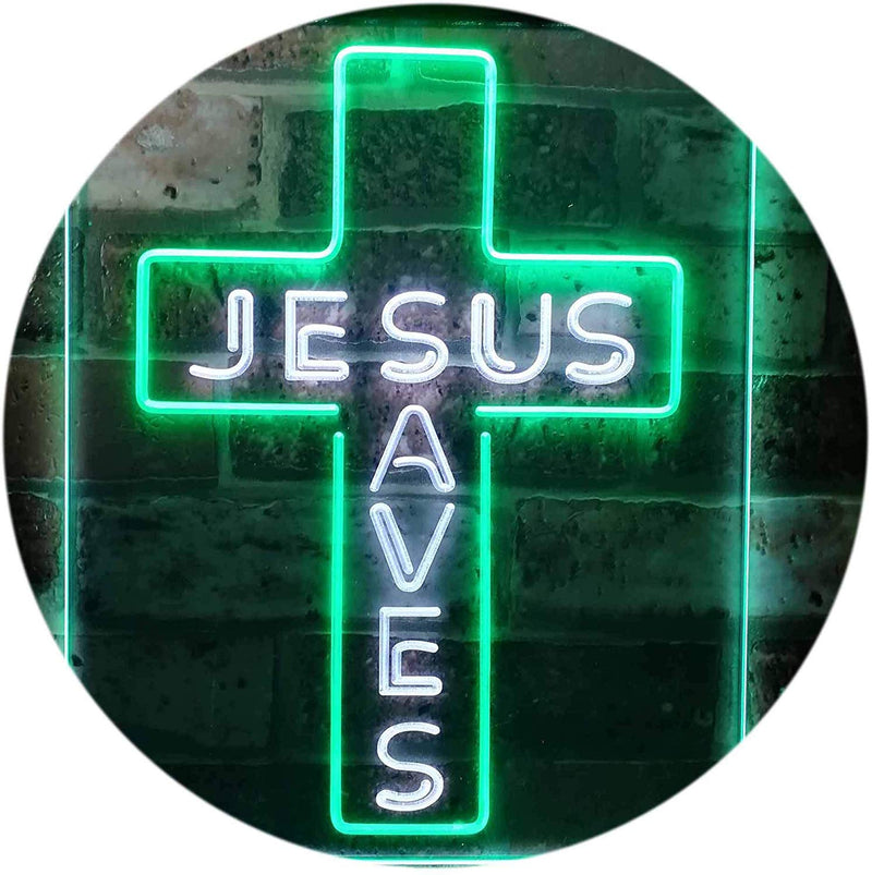 Jesus Saves LED Light Sign - LED Gift Works