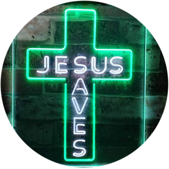 Jesus Saves LED Light Sign - Way Up Gifts