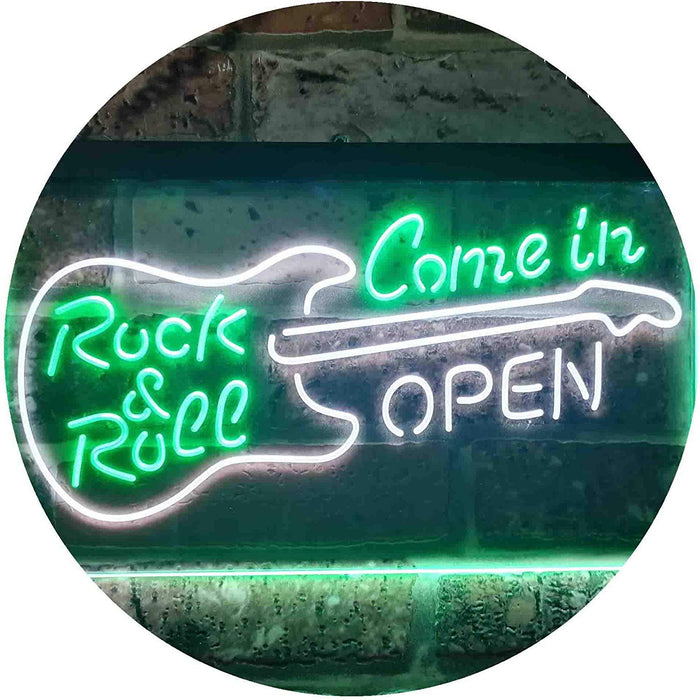 Come in Open Guitar Rock & Roll LED Light Sign - Way Up Gifts