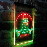 Merry Christmas Decoration Snowman LED Light Sign - LED Gift Works