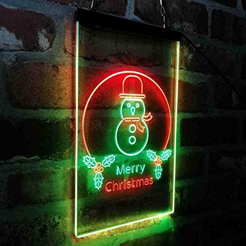 Merry Christmas Decoration Snowman LED Light Sign - Way Up Gifts