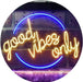 Good Vibes Only Circle LED Light Sign - Way Up Gifts