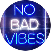 No Bad Vibes Room Display LED Light Sign - LED Gift Works