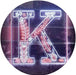 Family Name Letter K Monogram Initial LED Light Sign - Way Up Gifts