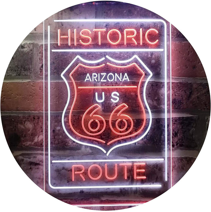 Arizona Historic Route US 66 LED Light Sign - Way Up Gifts