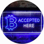 Bitcoin Accepted Here LED Light Sign - LED Gift Works