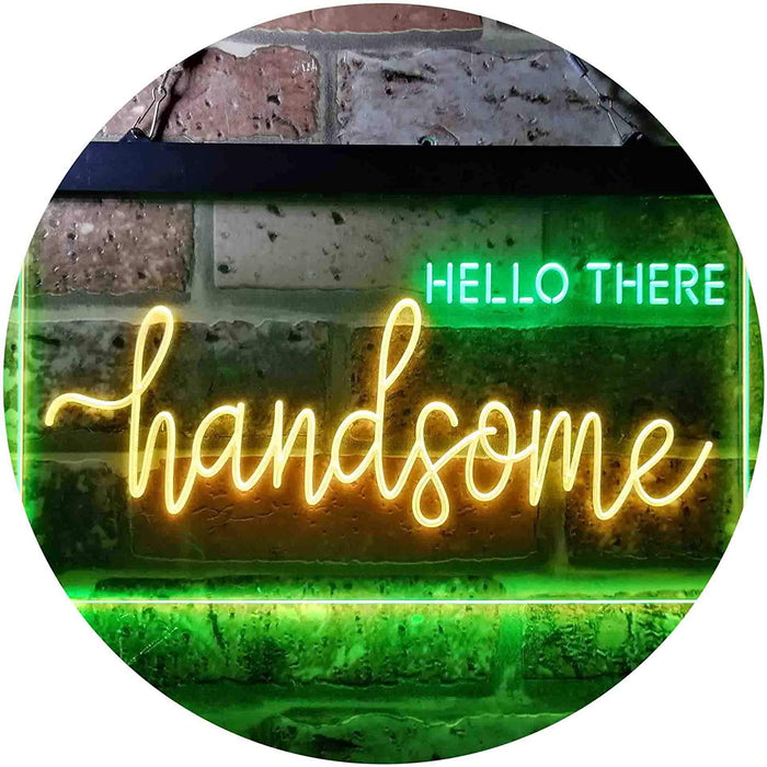 Boyfriend Gift Quote Hello There Handsome LED Light Sign - Way Up Gifts