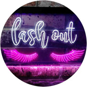 Eyelashes Lash Out Girl Room Beauty Decor LED Light Sign - LED Gift Works
