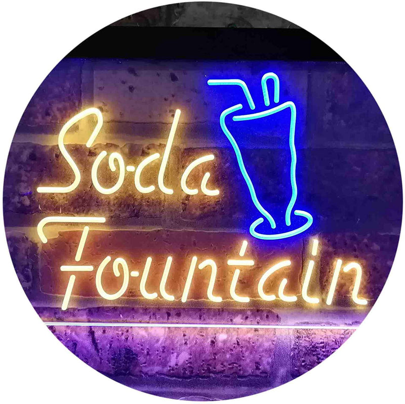 Soda Fountain Drinks LED Light Sign - LED Gift Works