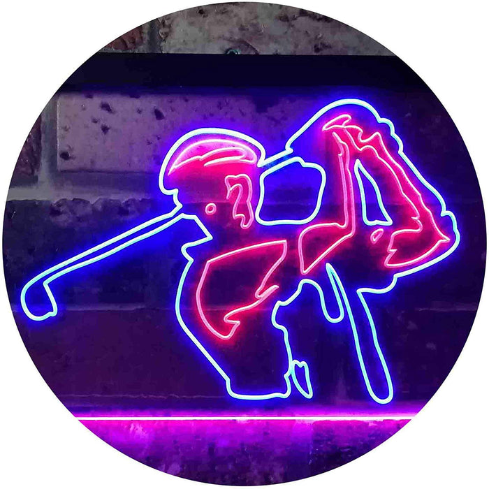 Golf Course Pro Shop Golf Player LED Light Sign - Way Up Gifts