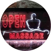 Open Massage LED Light Sign - LED Gift Works