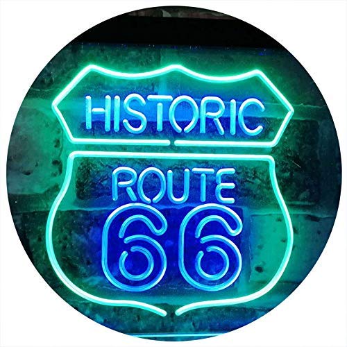 Historic Route 66 LED Light Sign - Way Up Gifts