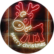 Merry Christmas Reindeer LED Light Sign - LED Gift Works