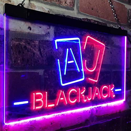 Poker Blackjack LED Light Sign - Way Up Gifts