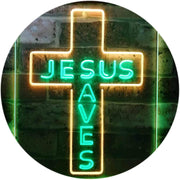 Jesus Saves LED Light Sign - LED Gift Works