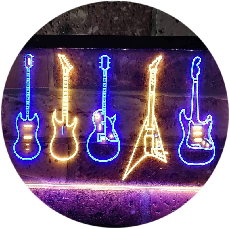 Music Guitar Set LED Light Sign - LED Gift Works