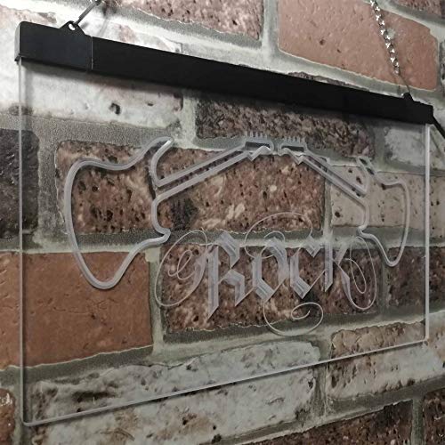 Guitars Rock Music LED Light Sign - LED Gift Works