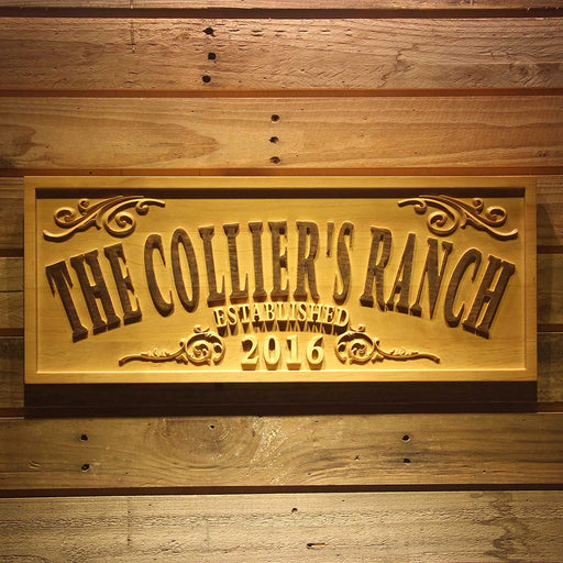 Personalized Ranch Farm Custom Wood Sign 3D Engraved Wall Plaque - Way Up Gifts