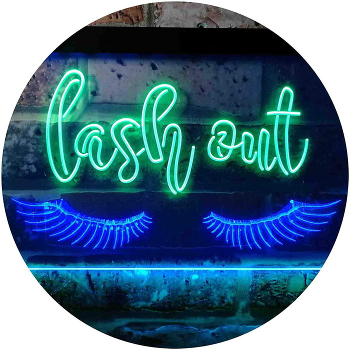 Eyelashes Lash Out Girl Room Beauty Decor LED Light Sign - Way Up Gifts