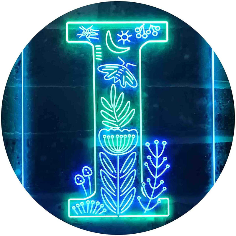 Family Name Letter I Monogram Initial LED Light Sign - LED Gift Works