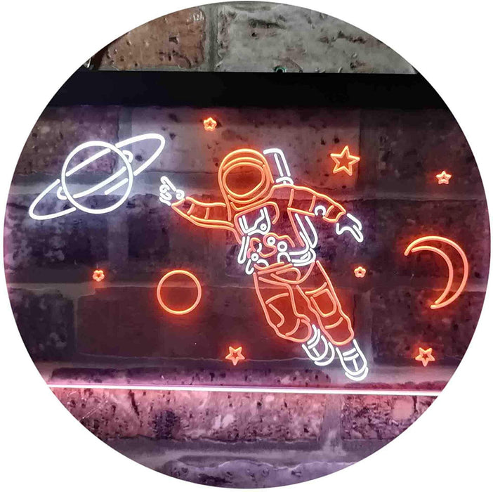 Astronaut Planets Stars Space Moon LED Light Sign - Way Up Gifts