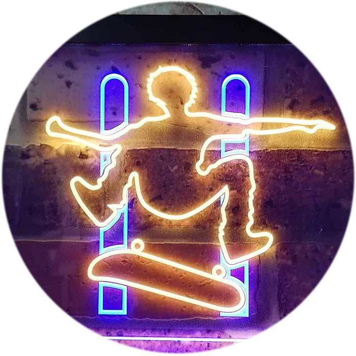 Kids Room Decor Skateboard Jump LED Light Sign - Way Up Gifts