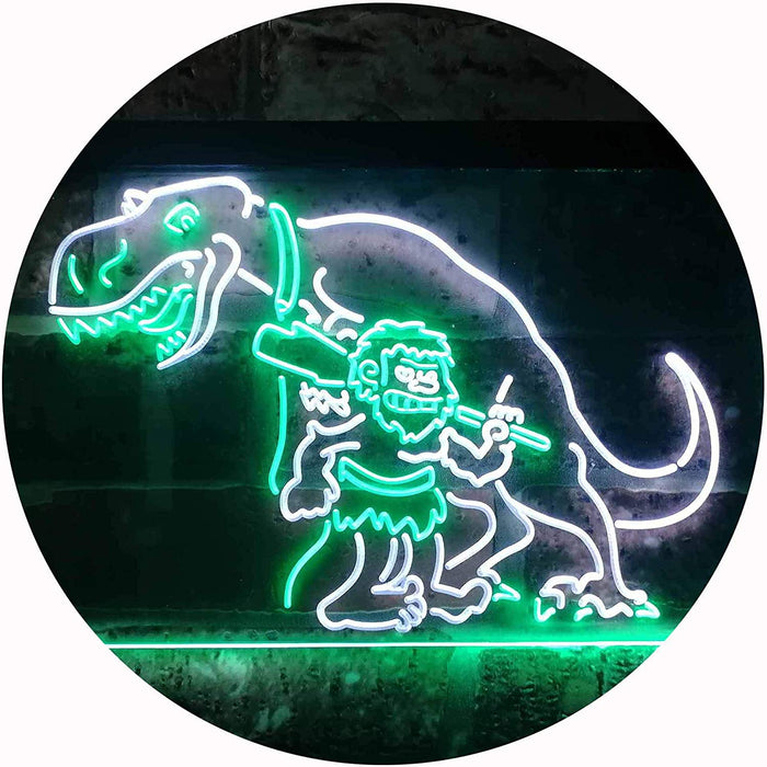 Caveman Dinosaur LED Light Sign - Way Up Gifts