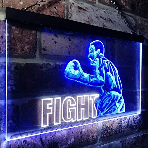 Fitness Gym Boxer Fight Boxing Man Cave LED Light Sign - Way Up Gifts