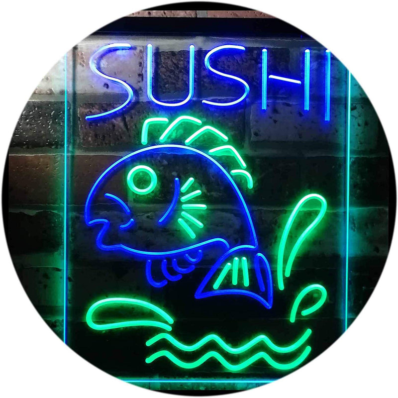 Fish Sushi LED Light Sign - LED Gift Works