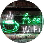 Cafe Coffee Free WiFi LED Light Sign - LED Gift Works