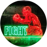 Fitness Gym Boxer Fight Boxing Man Cave LED Light Sign - LED Gift Works