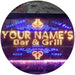 Personalized Hot Food Cold Beer Bar & Grill LED Light Sign - Way Up Gifts