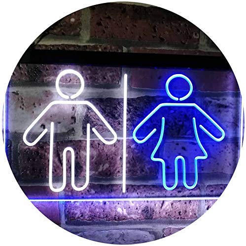 Men Women Bathroom Restroom LED Light Sign - Way Up Gifts