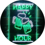 Beer Mugs Cheers Happy Hour LED Light Sign - LED Gift Works