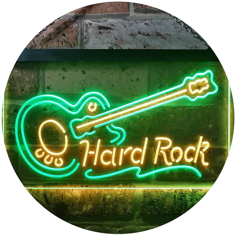 Guitar Hard Rock Music LED Light Sign - LED Gift Works