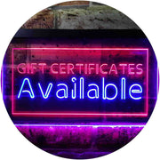 Gift Certificates Available LED Light Sign - LED Gift Works