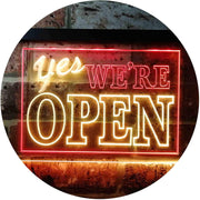 Yes We're Open LED Light Sign - LED Gift Works