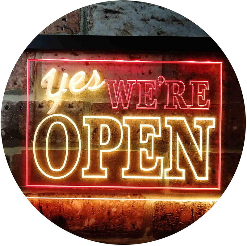 Yes We're Open LED Light Sign - LED Gift Works