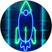 Space Shuttle Rocket Kids Wall Decor LED Light Sign - Way Up Gifts
